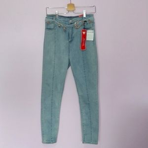 Guess HR Belted Skinny Jeans